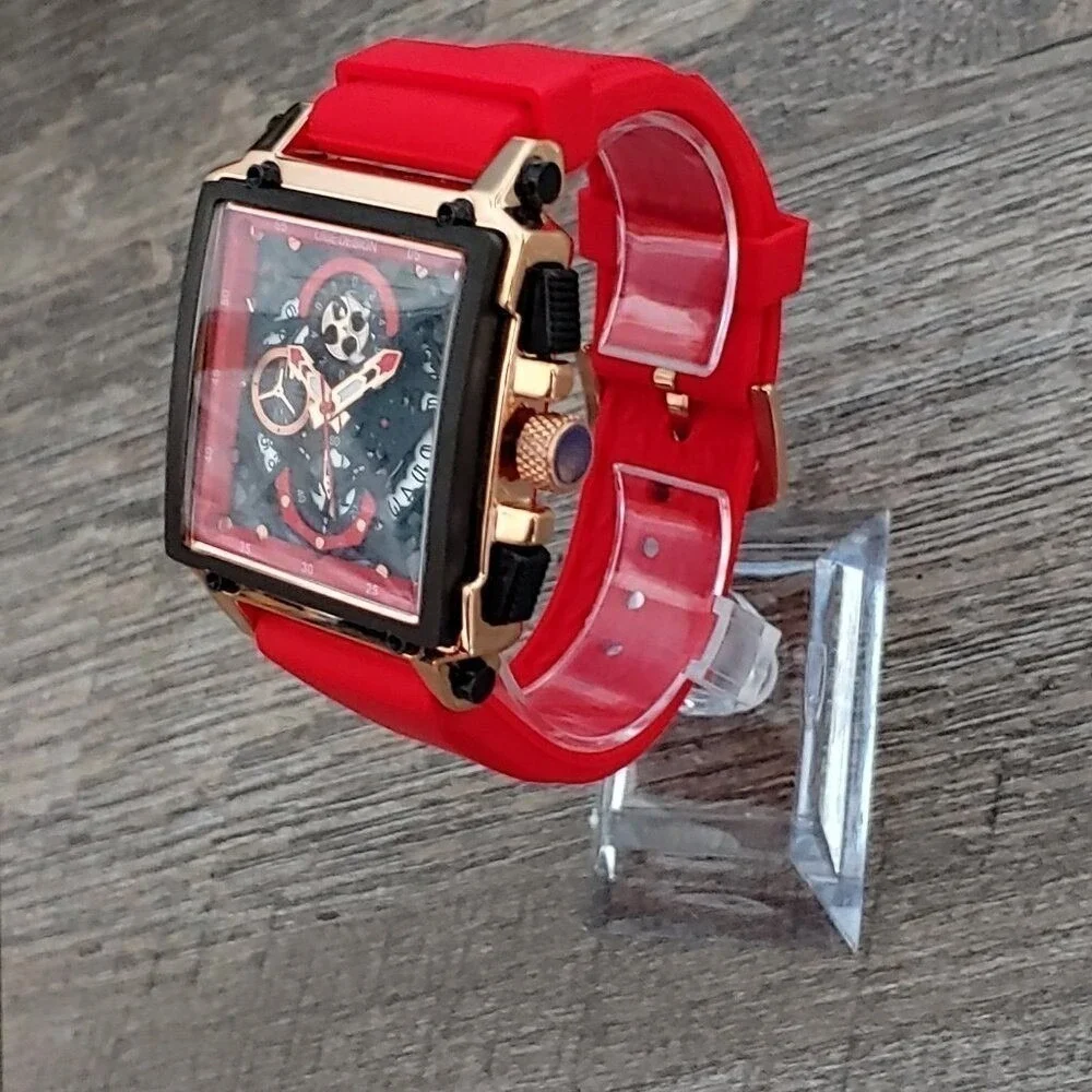 LIGE‎ New Fashion Chronograph Square Dial Watch for Men